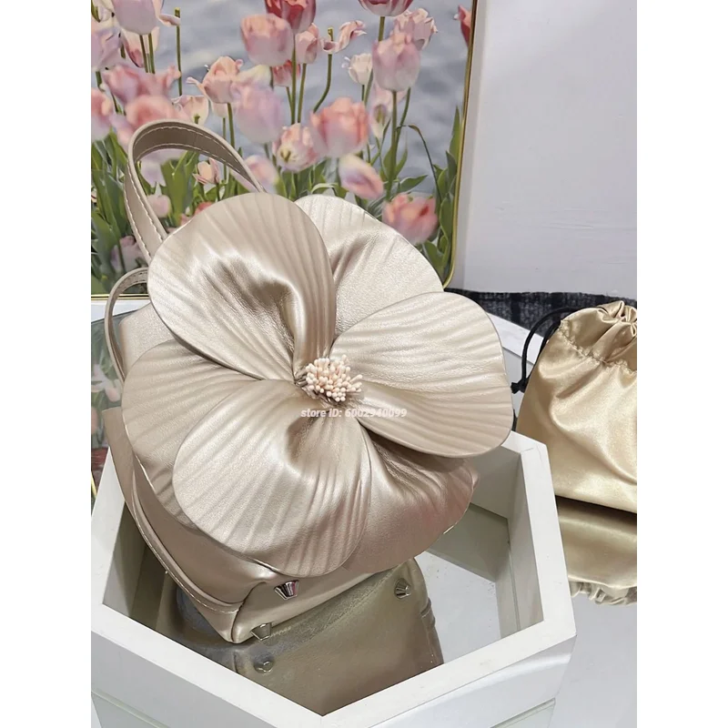 

Spring Floral Bucket Bag Floral Petal Evening Bucket Bag Women's Designer Handbag Fashion Shoulder Handbag
