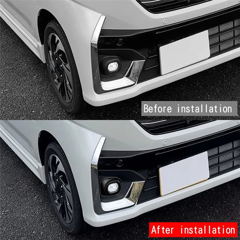 

NEW-Car Front Fog Lamp Light Cover Trim For Suzuki SPACIA/SPACIA Custom MK04 Series