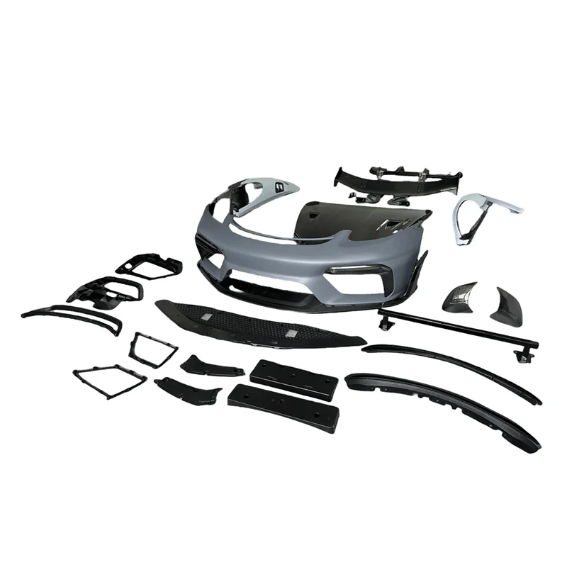

New Arrival 718 Upgrade to GT4 RS Design Car Bumpers Conversion Spoiler Bodykit for Porsche Cayman Boxster 718 to GT4RS Body Kit
