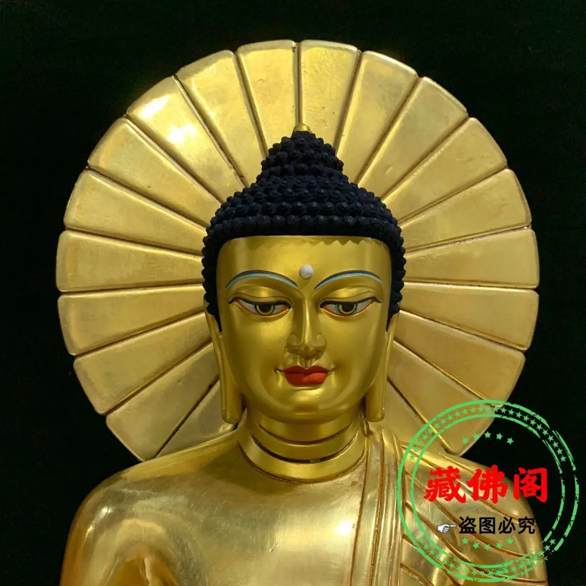 45 cm, Ka Ye Shakyamuni Buddha, Seiko Tibetan gilt Buddha statue, bronze statue, home ornaments, Buddha Hall, nine-tailed brass