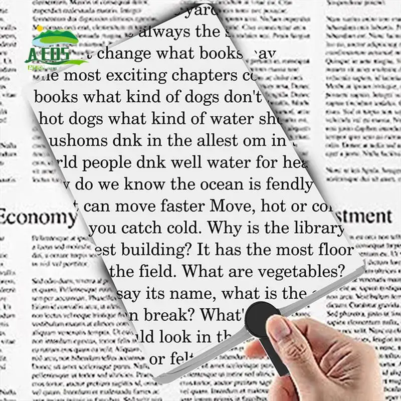 

AED5-Magnifying Glass Adjustable Neck Wear Magnifier Square Detachable Handheld Book Page Reading Magnifier For Seniors