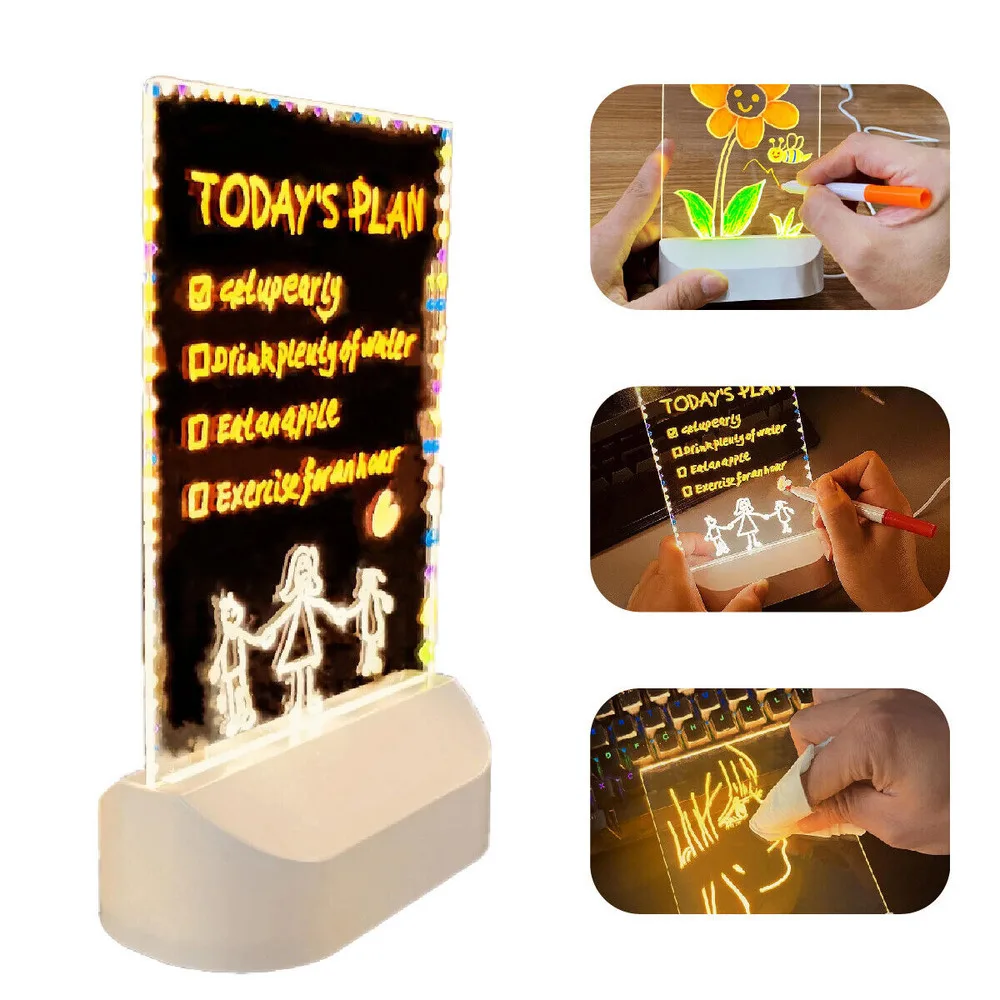 Acrylic With Light, LED Note Board, Light Up Dry Erase Board UK