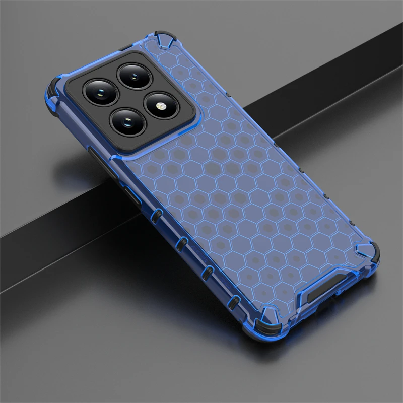 Shockproof Case For Xiaomi 14T Pro Honeycomb Armor Transparent Case For Xiaomi 14T Pro Case Back Cover For Xiaomi 14T 14 T Pro view 6