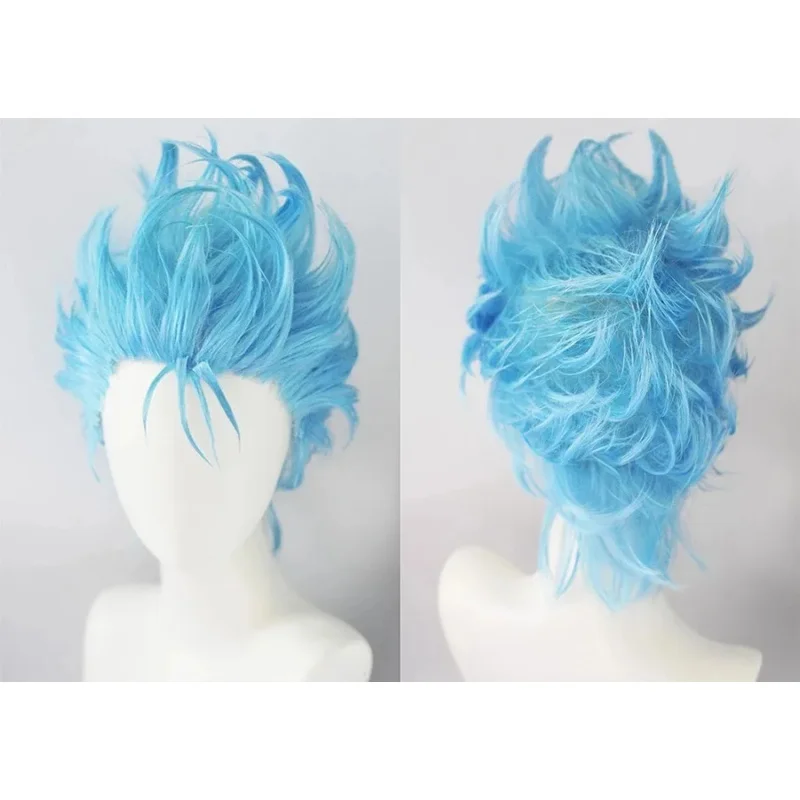 

Charming female long hair anime cosplay anime wig light blue short wig