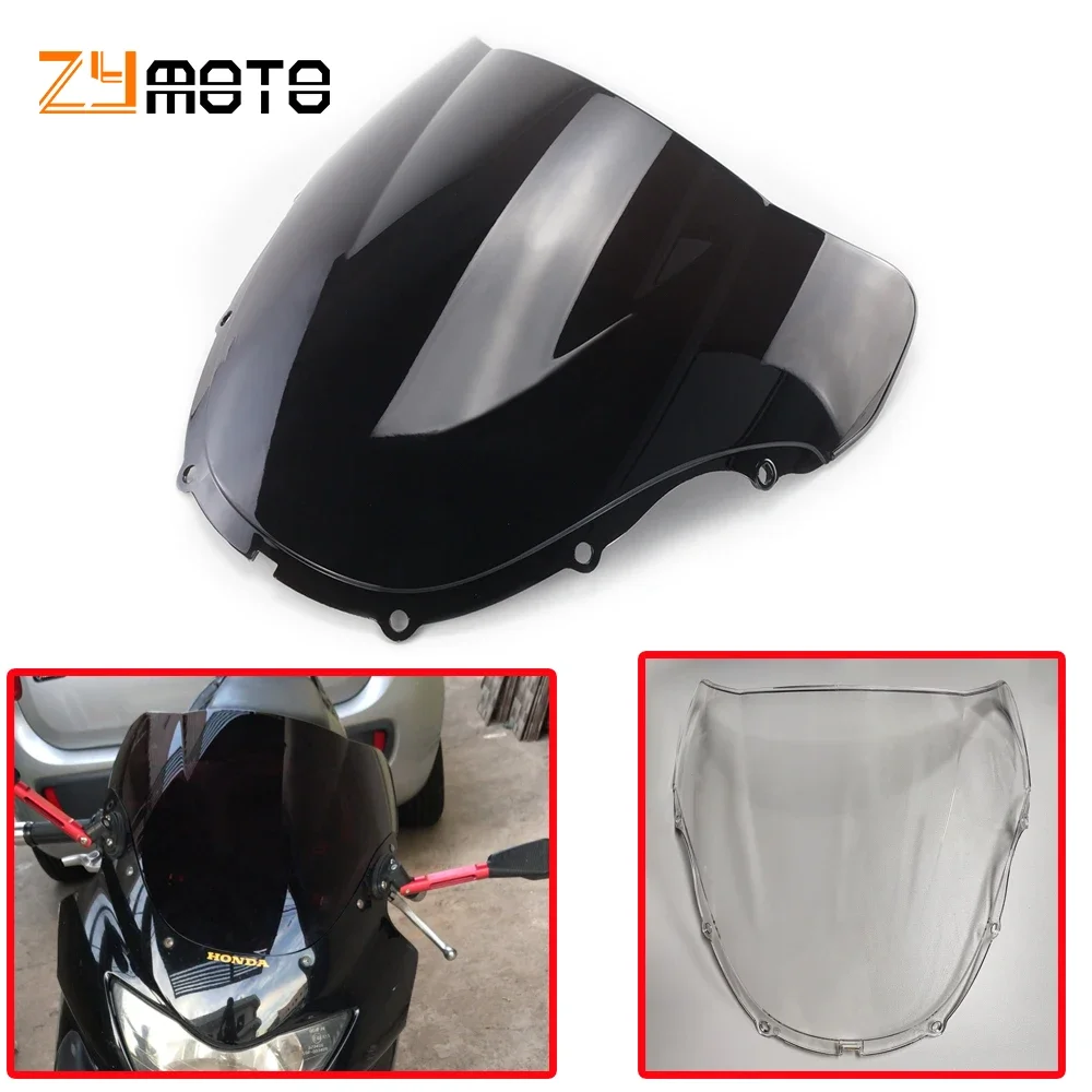 

Motorcycle Windshield Windscreen Double Bubble For HONDA CBR600 F4 1999 2000 Black Clear New ABS Plastic CBR 600 99 00