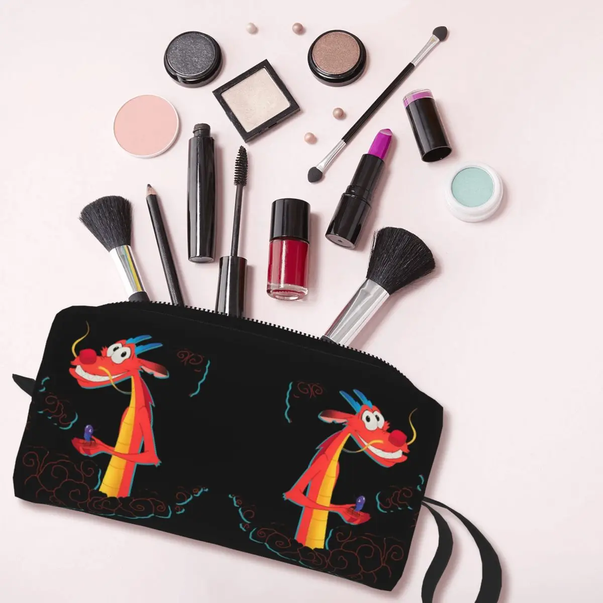 Mushu From Mulan Makeup Bag Cosmetic Organizer Storage Dopp Kit Toiletry Cosmetic Bag for Women Beauty Travel Pencil Case