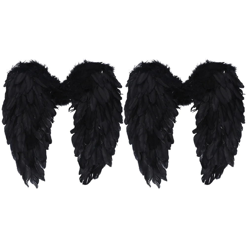 2 個の天使の羽の羽女性用ビッグコスチュームウィングプロップ軽量で快適な着用コスプレカーニバル仮装用