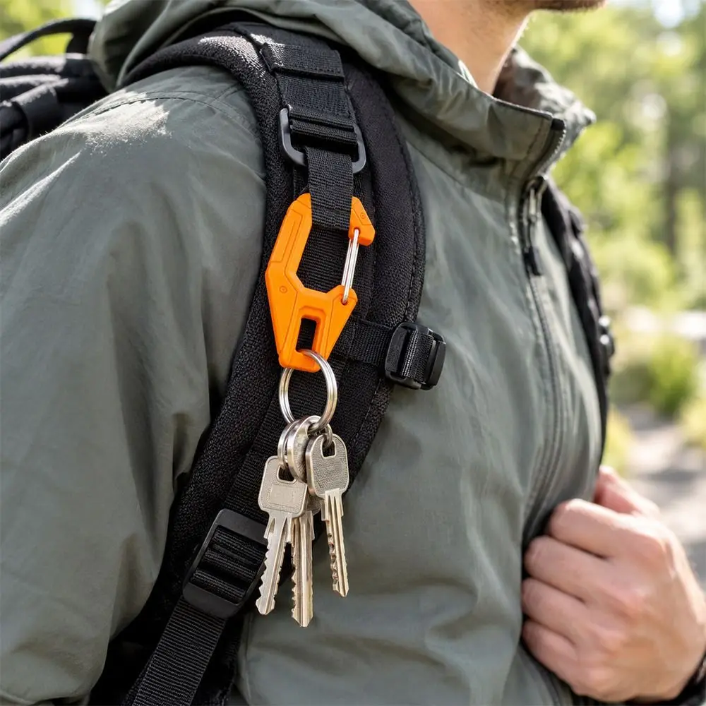 4pcs Colorful G-shaped Hook Loop Multi-function Pastic Bottle Hanging Buckle Webbing Attachment Fast Latch System