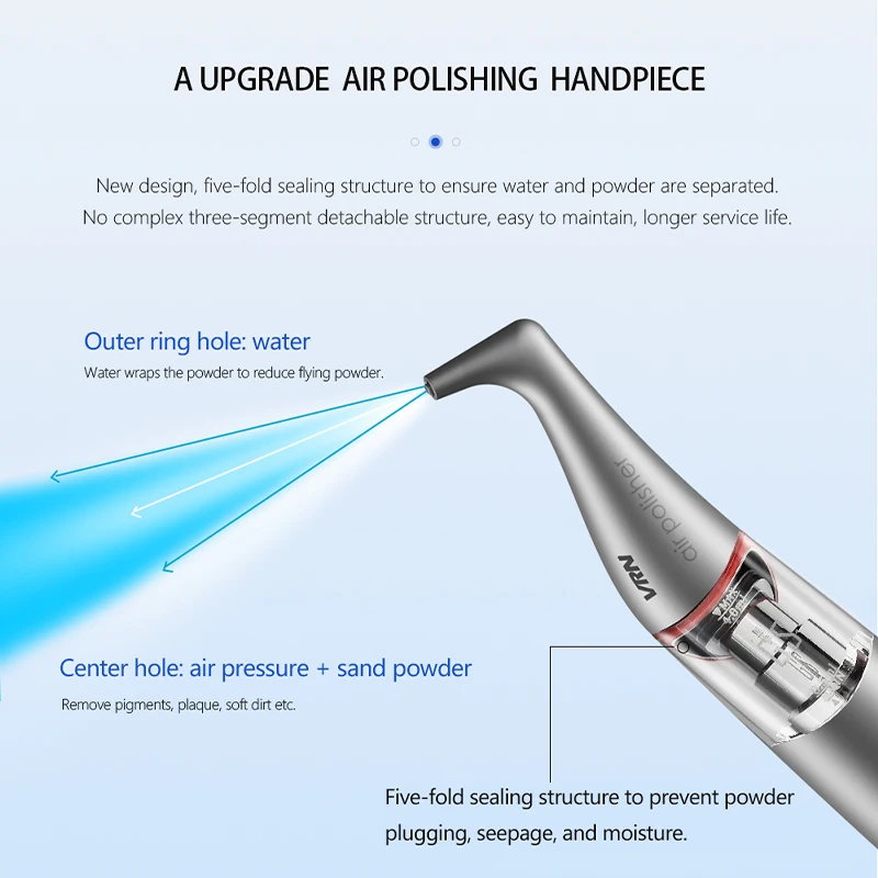 Dental Ultrasonic Sandblaster Periodontal Therapy Instrument 6 In 1 Scaling Polishing Sandblasting Airflow Teeth Cleaning Tools