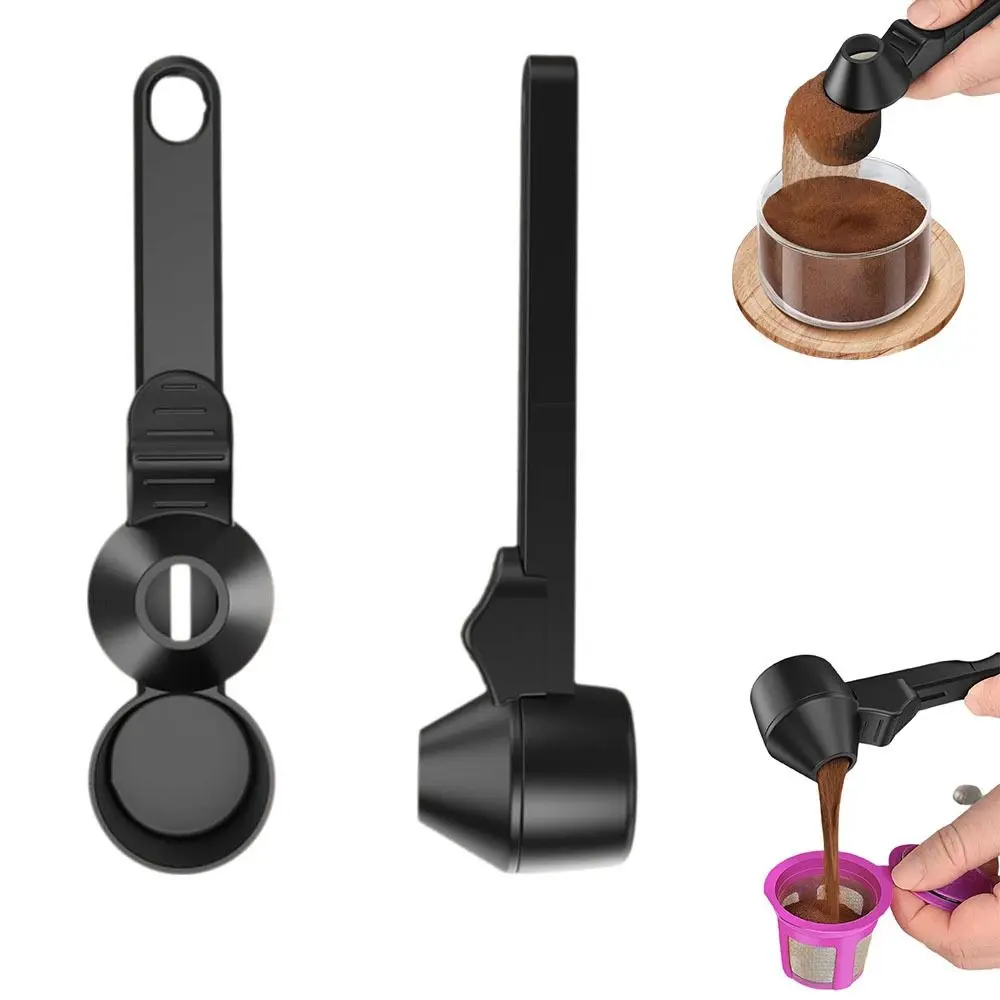 New No Spill Coffee Scoop Reusable Sliding Spoon Funnel Coffee Funnel for Milk&Supplements
