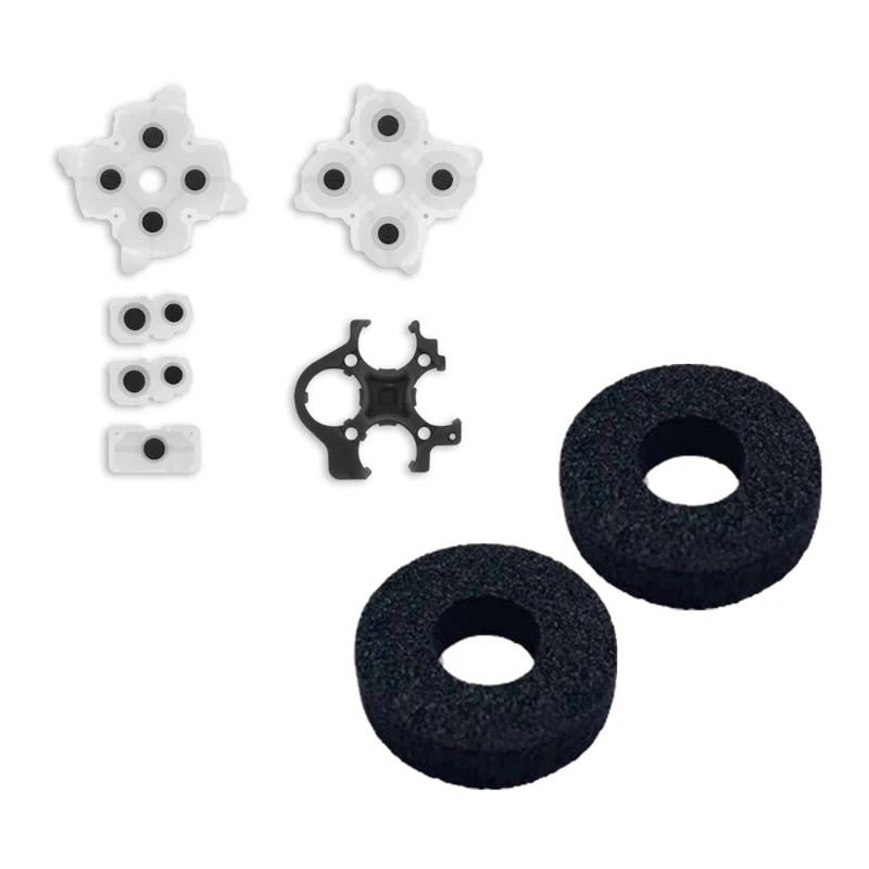 

1 Set Silicone Conductive Rubber Adhesive Button Pad Keypads for P5 with Thumbstick Assist Assistant Rings N2UB