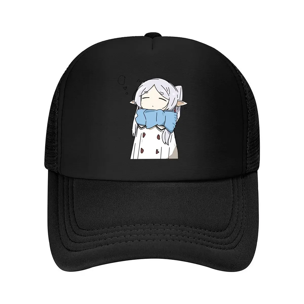 New Frieren Sticker Mesh Baseball Cap