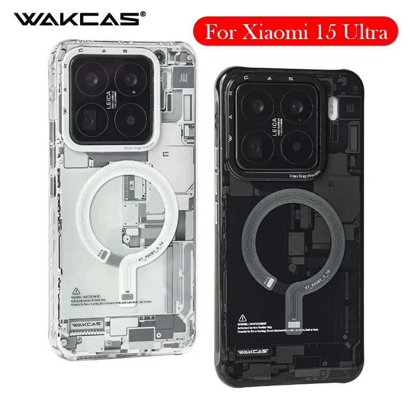 

Wakcas Matte Case For Xiaomi 15 Ultra Wireless Charging Back Cover Case for XIAOMI 15 ULTRA