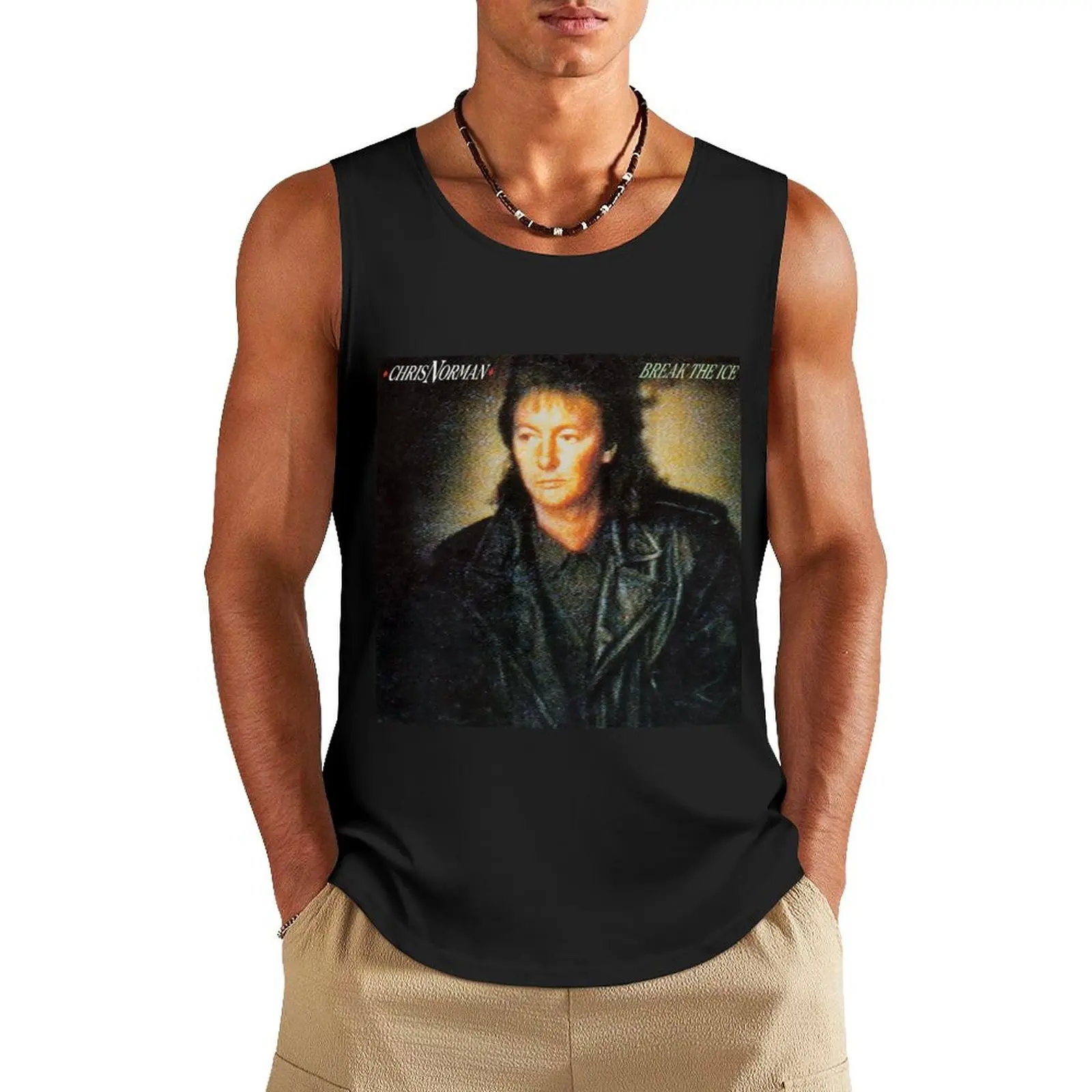 

Chris Norman break the ice Tank Top gym wear men fitness men gym clothing Male clothes