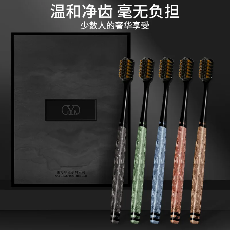 

Высококачественная цветная зубная щетка из хрустального стекла для взрослых, подходит для глубокой чистки, подходит как мужчинам, так и женщинам. Новая зубная щетка с мягкой щетиной