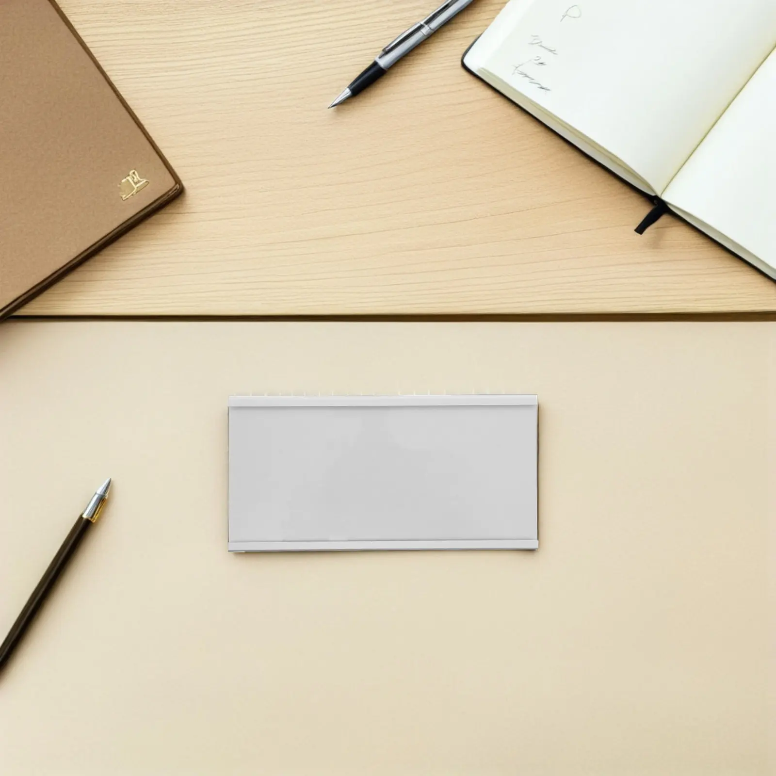 

2 шт. держателя для табличек из алюминиевого сплава - устойчивые к царапинам, пескоструйные настольные подставки для именных табличек для офиса и рабочих станций