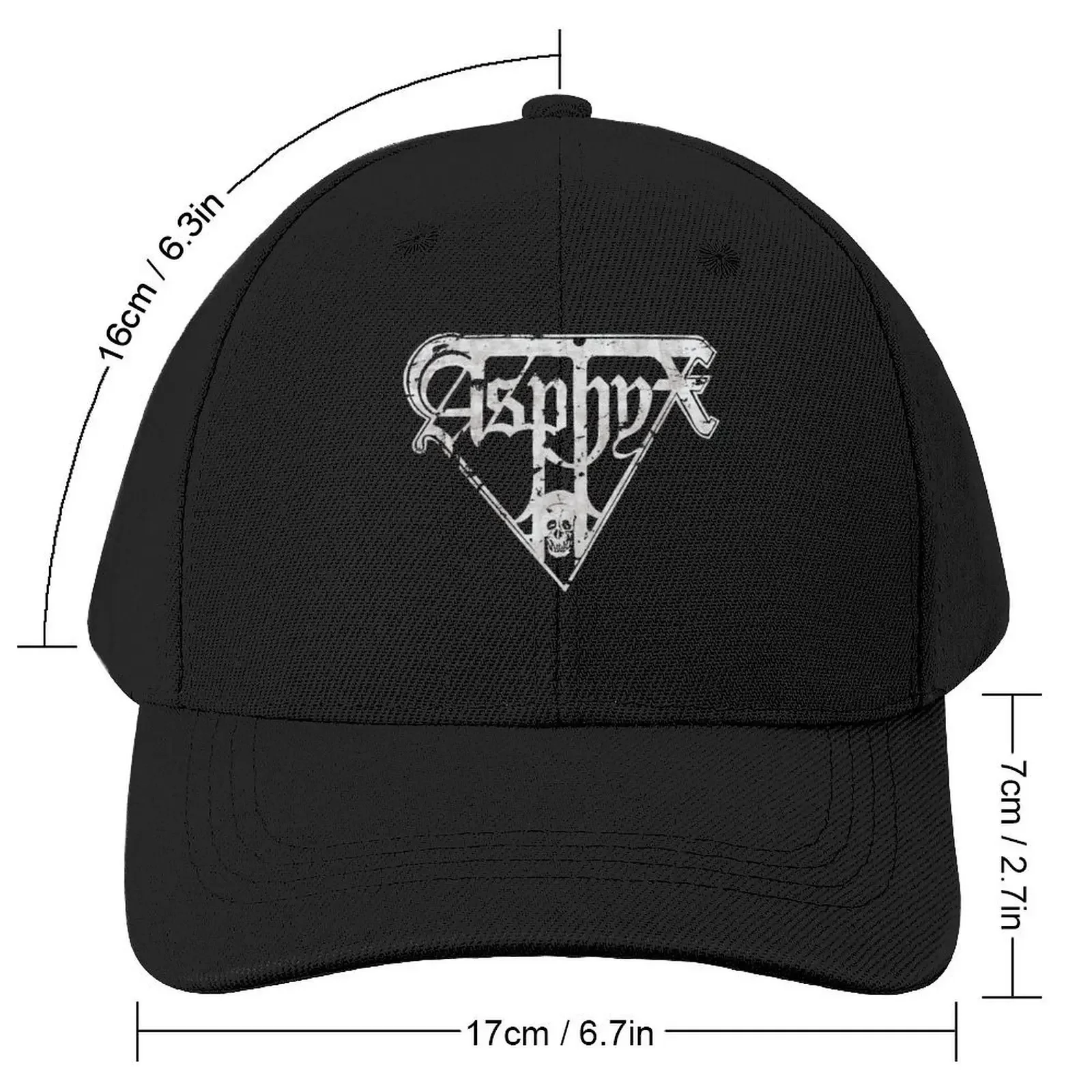 Asphyx (Transparent) Grunge Distressed Baseball Cap hard hat Beach Outing summer hat For Man Women's