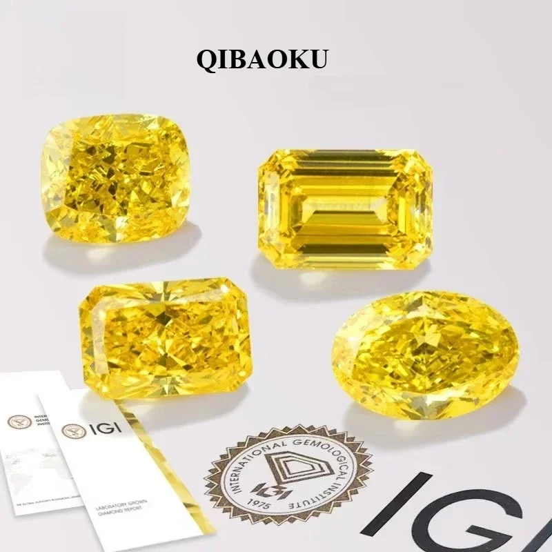 FCGJHW Jewelry Fancy Colored Diamonds Yellow Lab Grown Diamond Wholesale Women Birthday Wedding Party Gift 2026