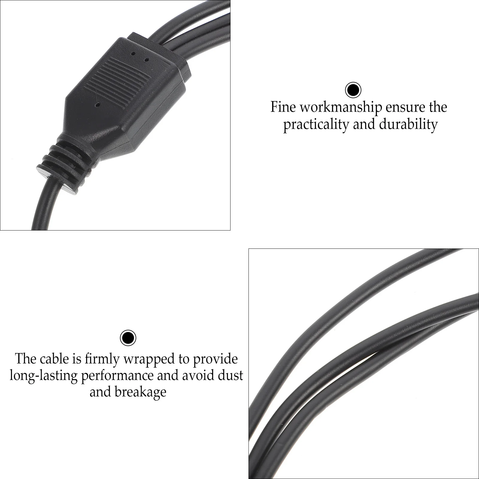 

5V 3Pin Argb Extension Connector Cord 3 Way LED Y Splitter for Addressable Rgb Strips Sync Lighting Control No Welding Required