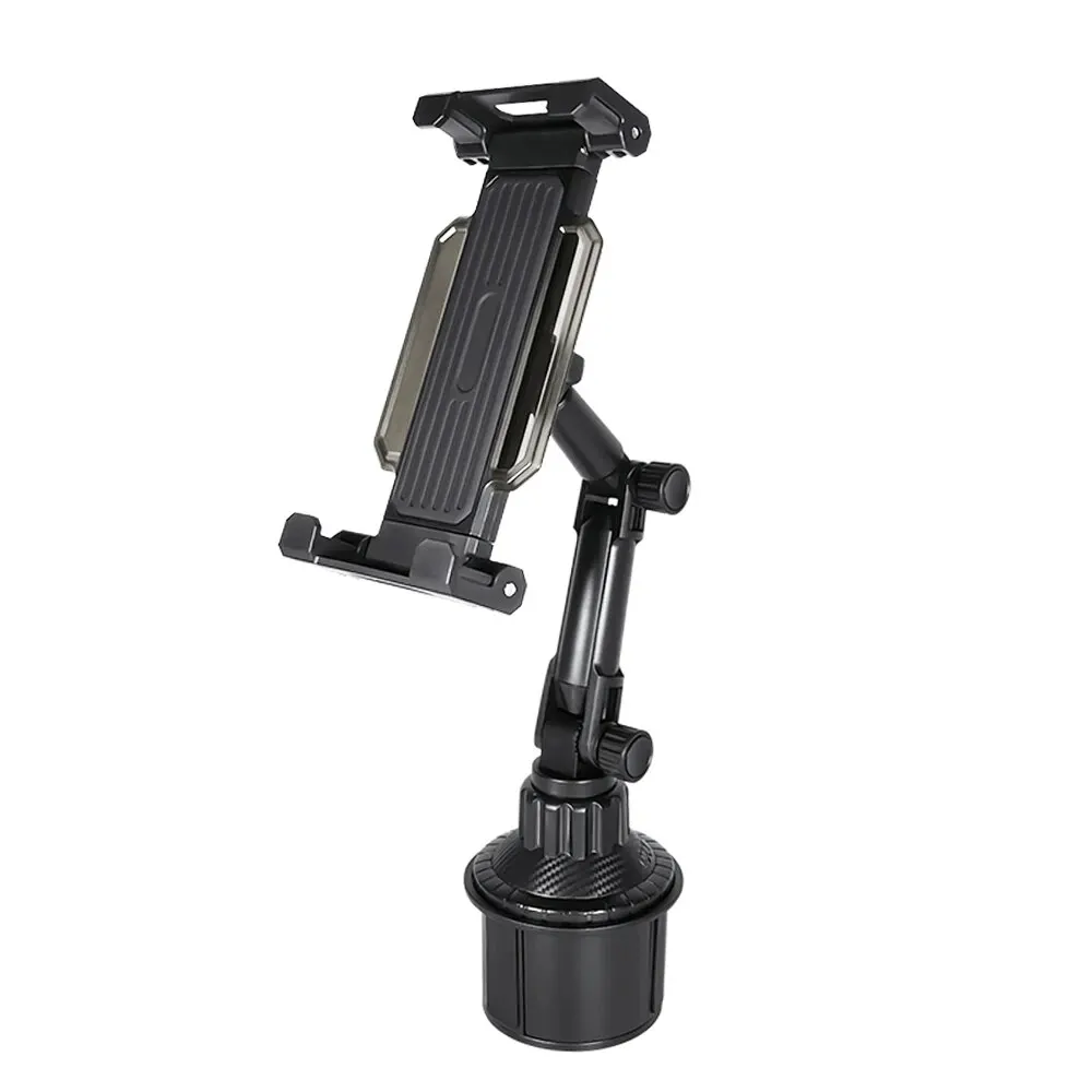 Car Cup Slot Tablet Stand Holder 360 Adjustable Handle Tilt Bar Non-Slip Triangular Base Auto Accessories for Ipad Xiaomi Tab