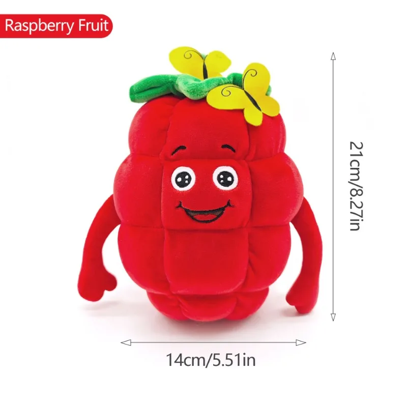 Kawaii Fruit Plush Toys Cute Banana Raspberry Cherry Apple Soft Toy Stuffed Animals Dolls Home Decor for Boy Girls Birthday Gift