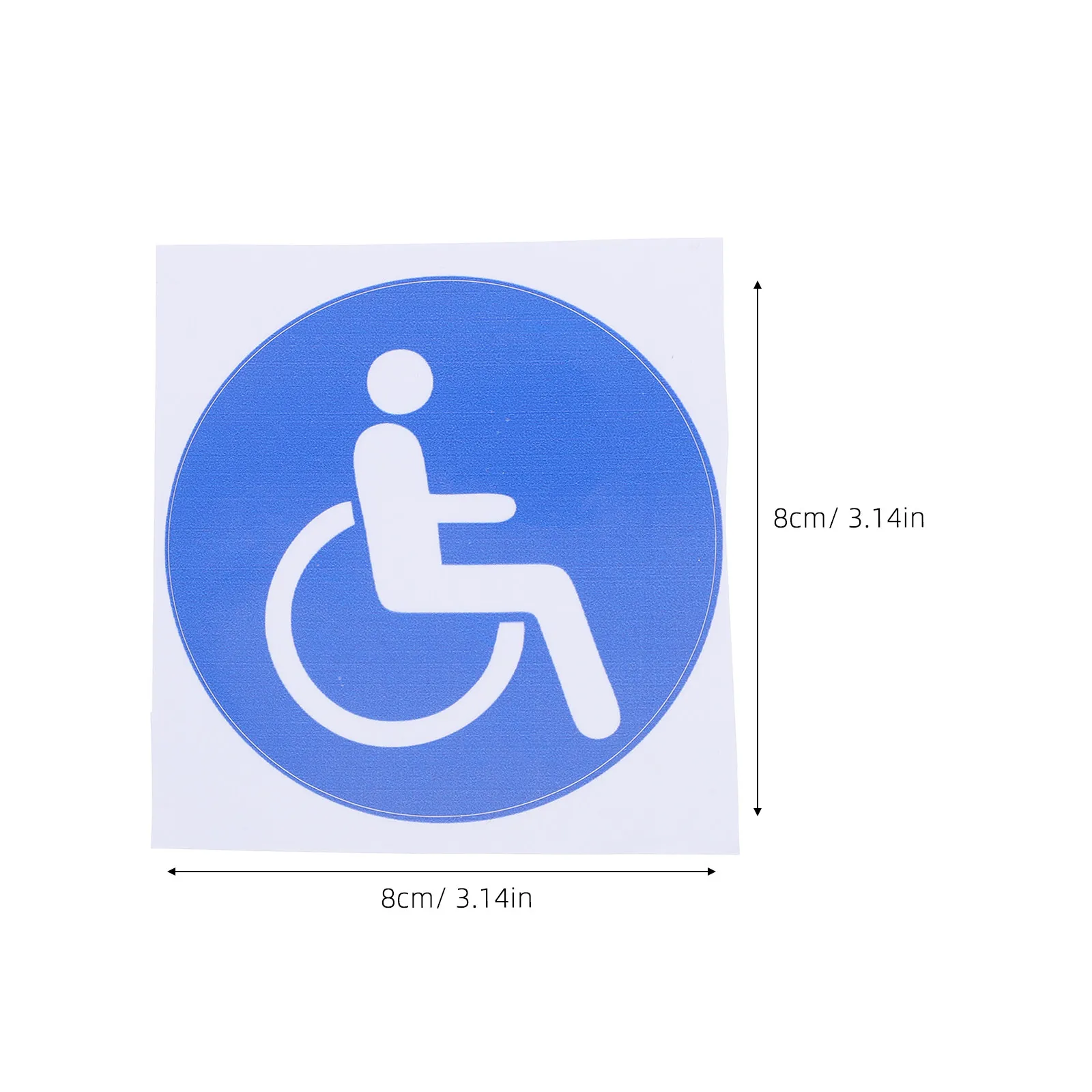 10Pcs Handicap Stickers Decals Disabled Wheelchair Symbol Self Adhesive Parking Sign Vinyl for Car Doors Windows Accessibility