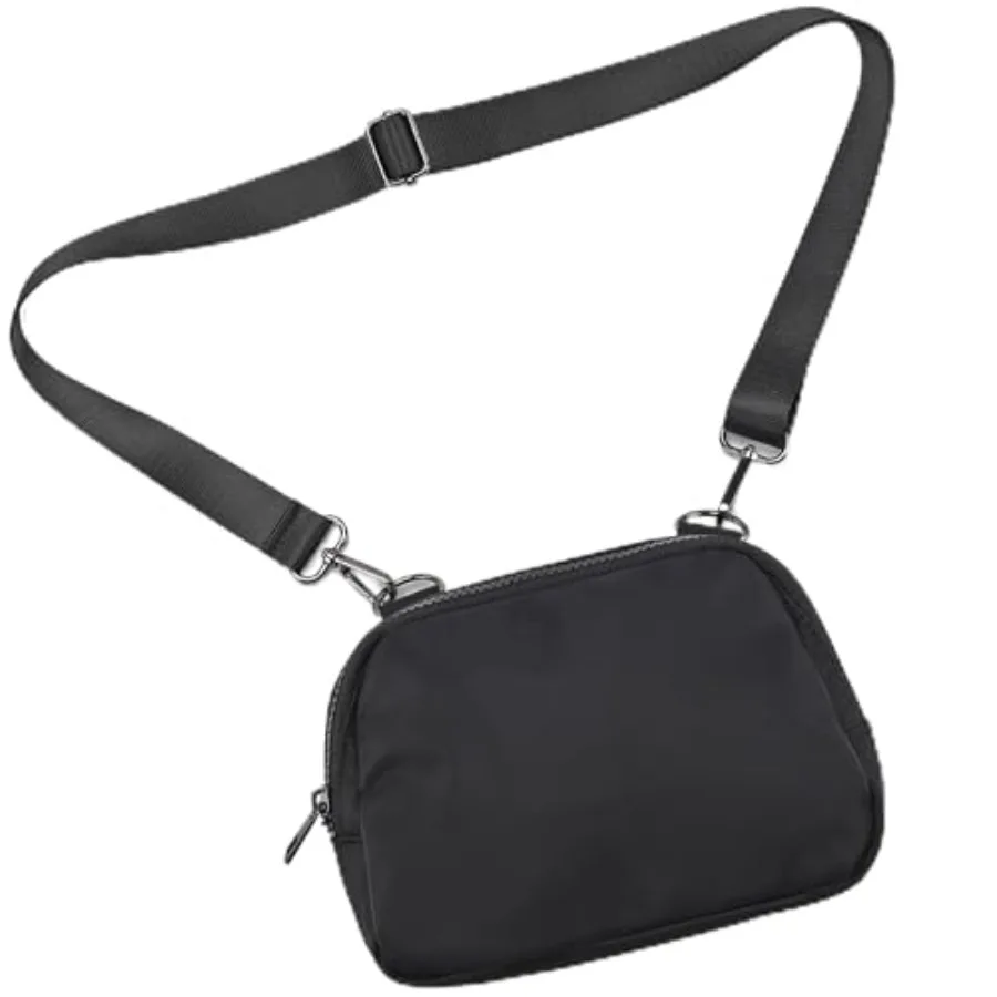 

Small Nylon Crossbody Bags for Women Unisex Belt Bag Fanny Pack with Adjustable Strap for Traveling Shopping
