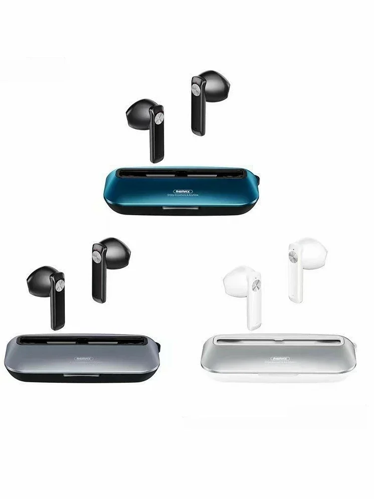 REMAX Shell Series Ultra-thin Metal Music Wireless bluetooth headset Stereo Earphone AlloyBuds M2 for iphone 、Samsung、xiaomi