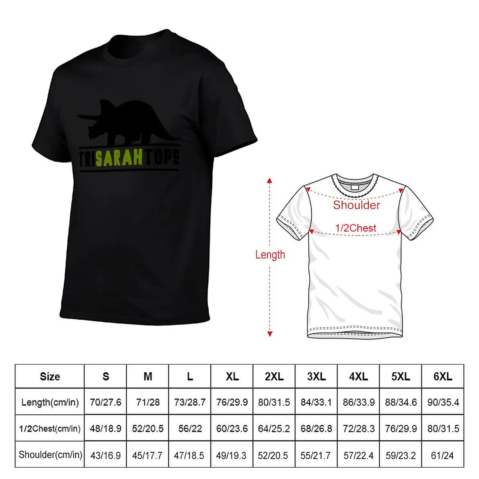 TriSARAHtops dinosaur T-Shirt kawaii clothes cheap stuff Blouse fitted t shirts for men
