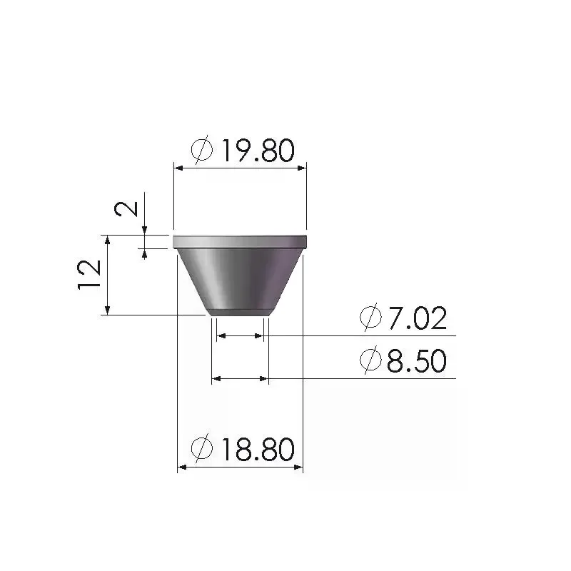 Diameter 20mm Height 12mm LED Hole 7mm Aluminum Smooth Reflector Flashlight Reflective Cup Reflector Bow