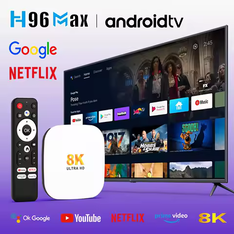 H96Max M2Plus Android TV Box Android 14.0 Rockchip RK3528 4GB 32GB/128GB BT5.4 8K 100M/Lan Media Play M2Plus Smart TV Box