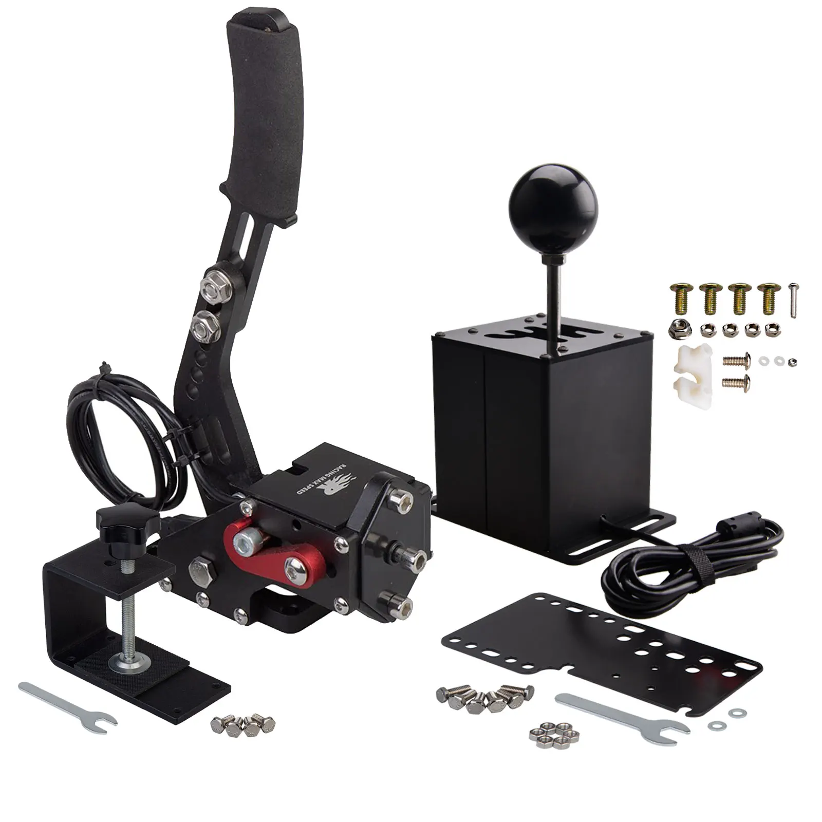 

PC USB Handbrake And H 7/8Gear Shifter Suit for Logitech G27 G29 G25 G920 for Thrustmaster T300RS/GT