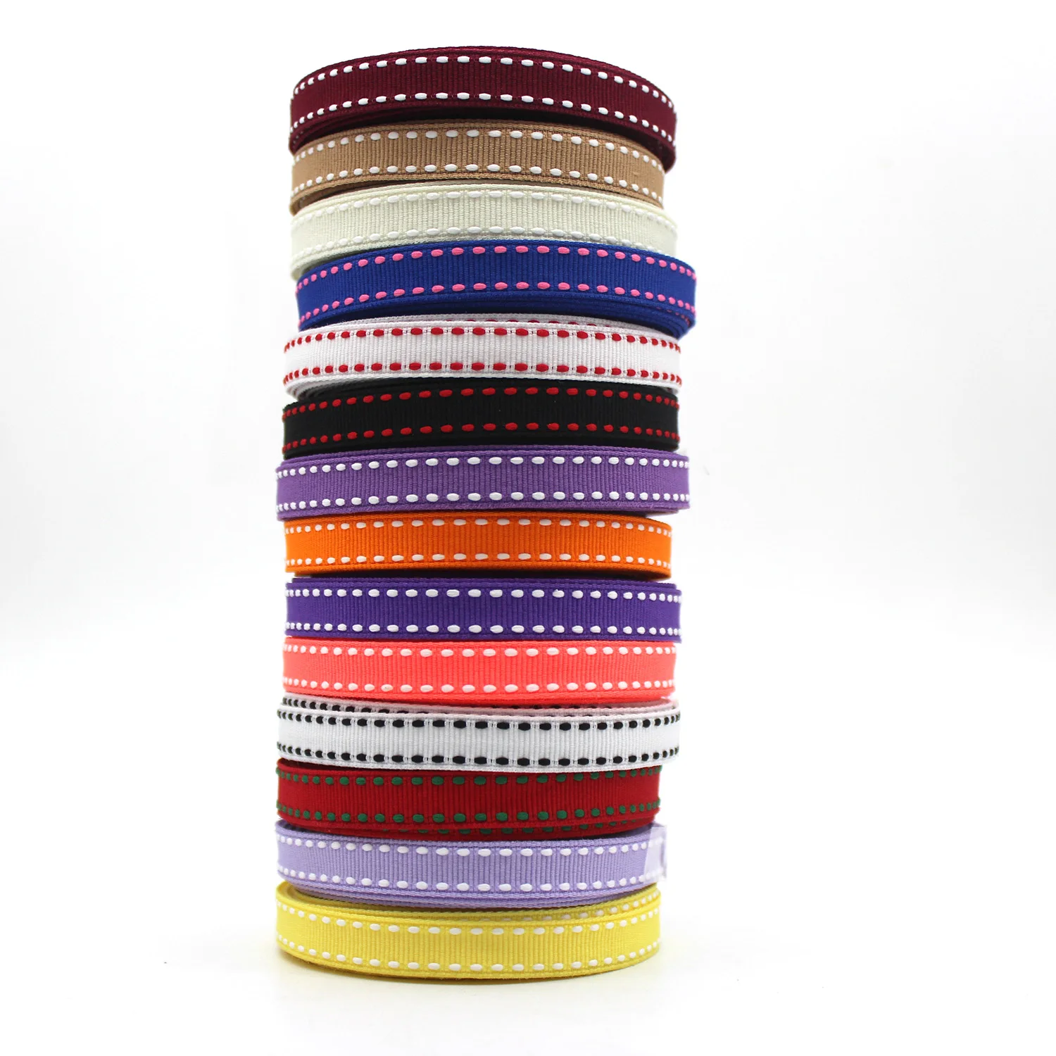 5 Meters/Lot Stitch Grosgrain Ribbon 3/8\