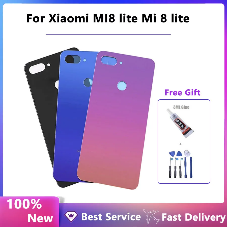 

6,2 ”100% Новинка для Xiaomi MI8 lite Mi 8 lite крышка аккумулятора с рассеиванием тепла Замена Тонкий для Xiaomi 8 защитный чехол