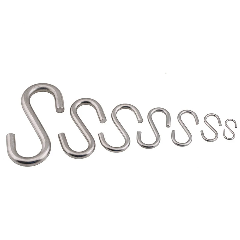 304 Stainless Steel S Hook M2-M10