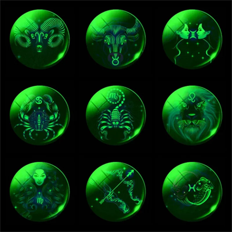 Luminous 12 Constellation Dome Glass Pendant Necklace for Women and Men's Birthday Party Gift Necklace Jewelry Glows in the Dark image 4