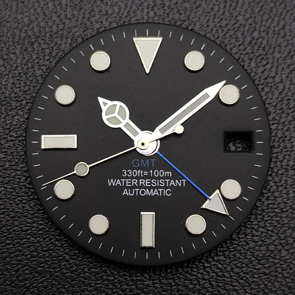 

NH35 28.5mm Blue green luminous SUB mariner GMT watch dial Fit For NH35 NH36 movement watch accessories watch repair tools