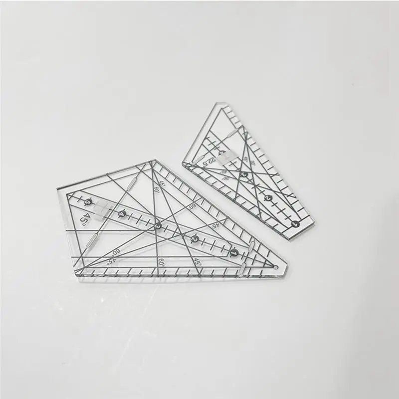 FTGT-Acrylic Sewing Patchwork Ruler Squedge 22.5°/45° Sewing Template Ruler Patchwork Quilting Ruler DIY Sewing Stencil Tool