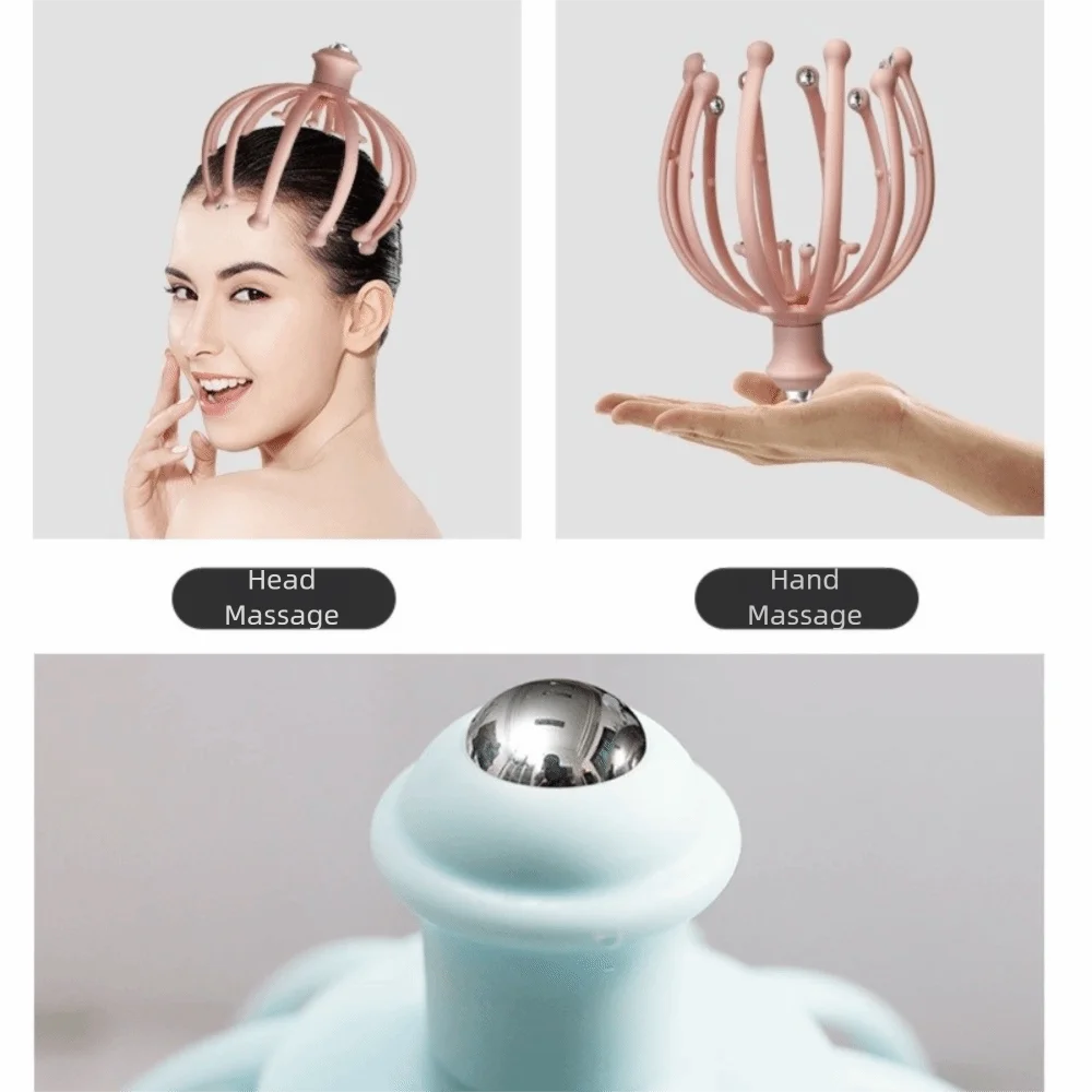 أداة شفاء قابلة للفصل مدلك الرأس محمول متعدد الوظائف مدلك فروة الرأس خفيف الوزن للاسترخاء مدلك منزلي