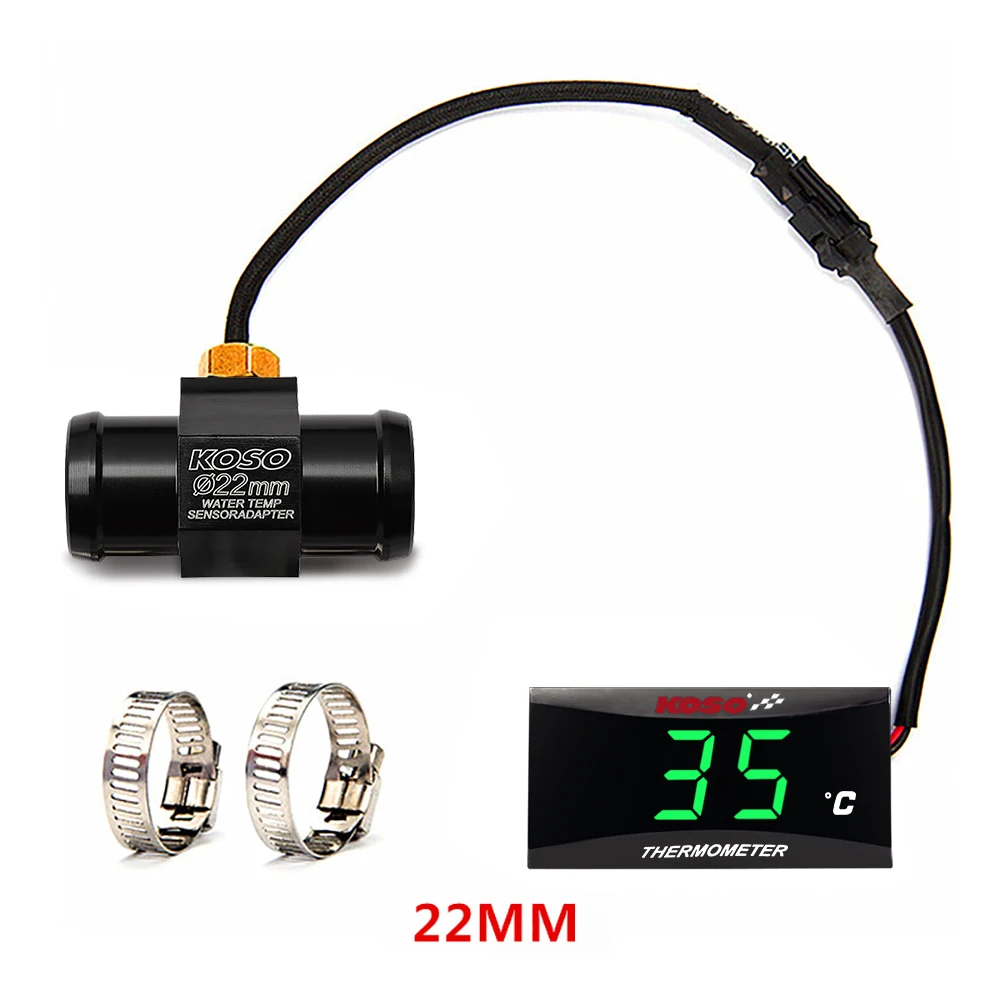Motorfiets KOSO Watertemperatuurmeter Mini Meter Moto Universele Thermometer Voor XMAX 300 CB400 MT 07 09 Sensor Scooter Racing