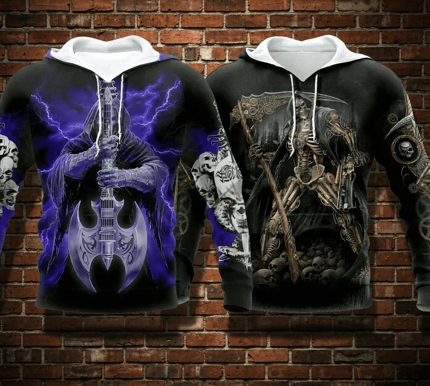 2026/27 New Skull Graphics Men's Hoodie Tops 3D Fashion Unisex Sweatshirt Winter and Autumn Hip Hop Oversized Casual Clothing