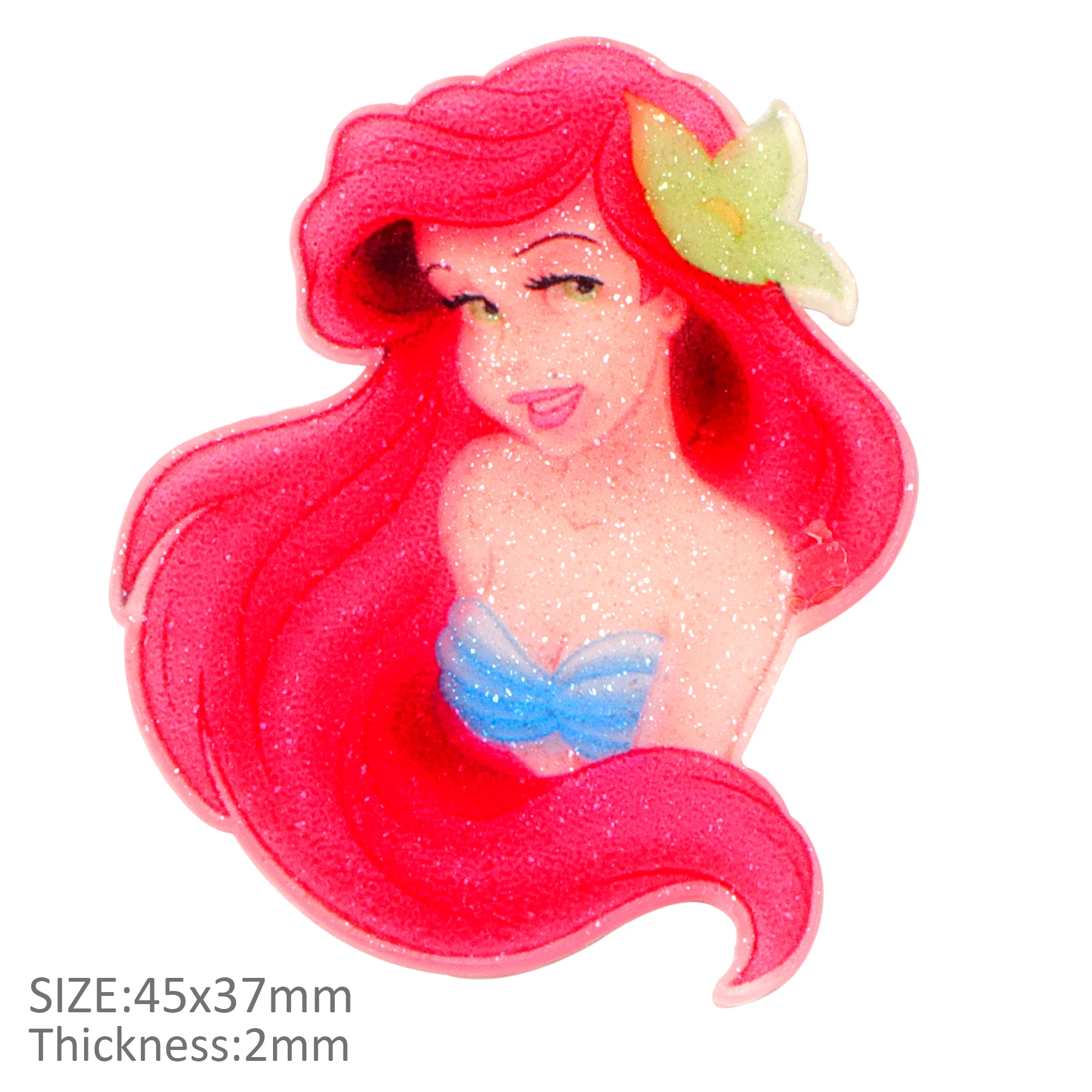 Disney Princess Ariel Little Mermaid 5pcs/lot Planar Resin Flatback Craft Supplies Cabochon Scrapbook DIY Hair Bow Bag Acrylic