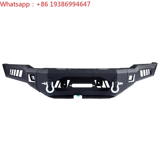 For DLF Brand High Quality Black Powder Coated Steel Front Bumper for F150 15-16 Pickup Truck LED Lights Bull Bar High Strength