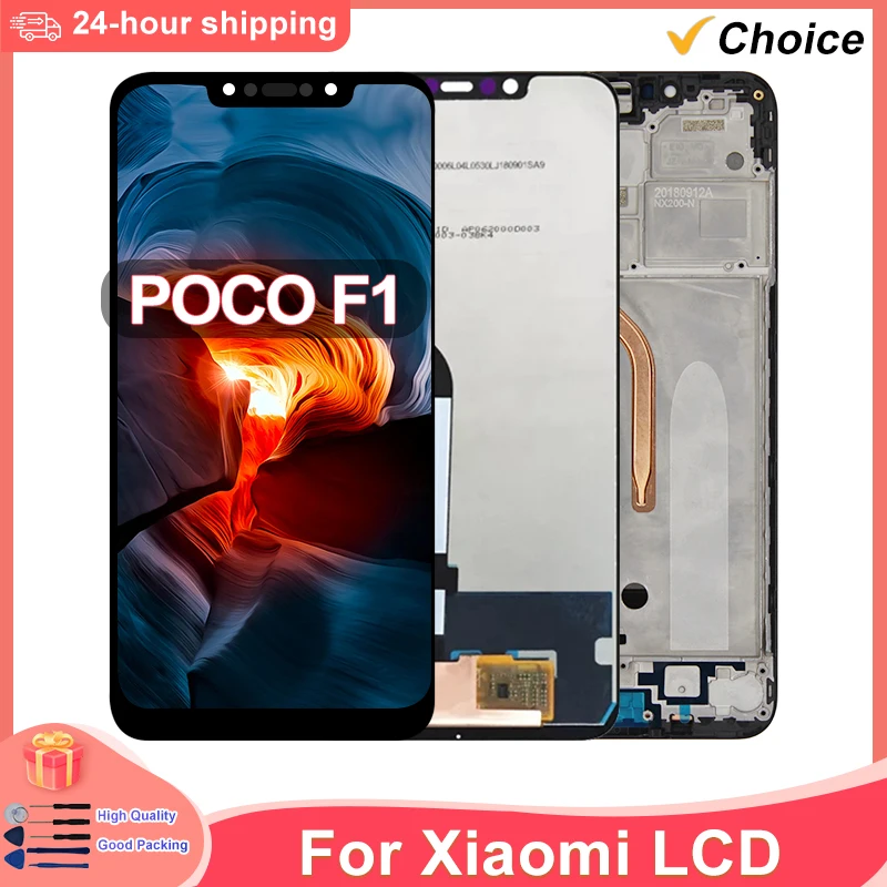 IPS For Xiaomi Mi Pocophone F1 LCD Display Touch Screen Digitizer Assembly Parts For Xiaomi Poco F1 M1805E10A Screen