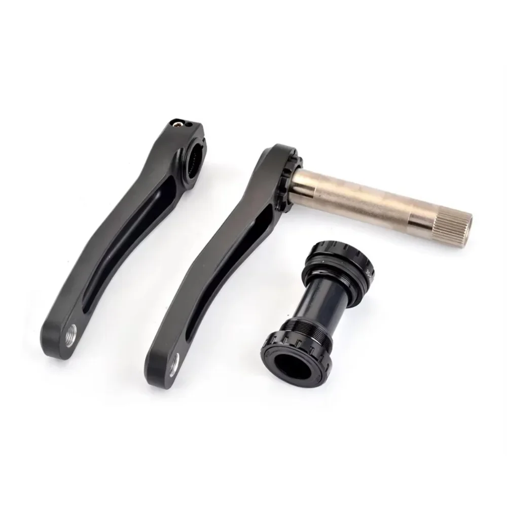 GOLDIX Kinderfahrradkurbel 110/127/140/150/155/160 mm Ultraleichte MTB-Fahrradkurbelgarnitur Schwarz 28T-36T 7-10 Geschwindigkeit Fahrradteile – Detail 4