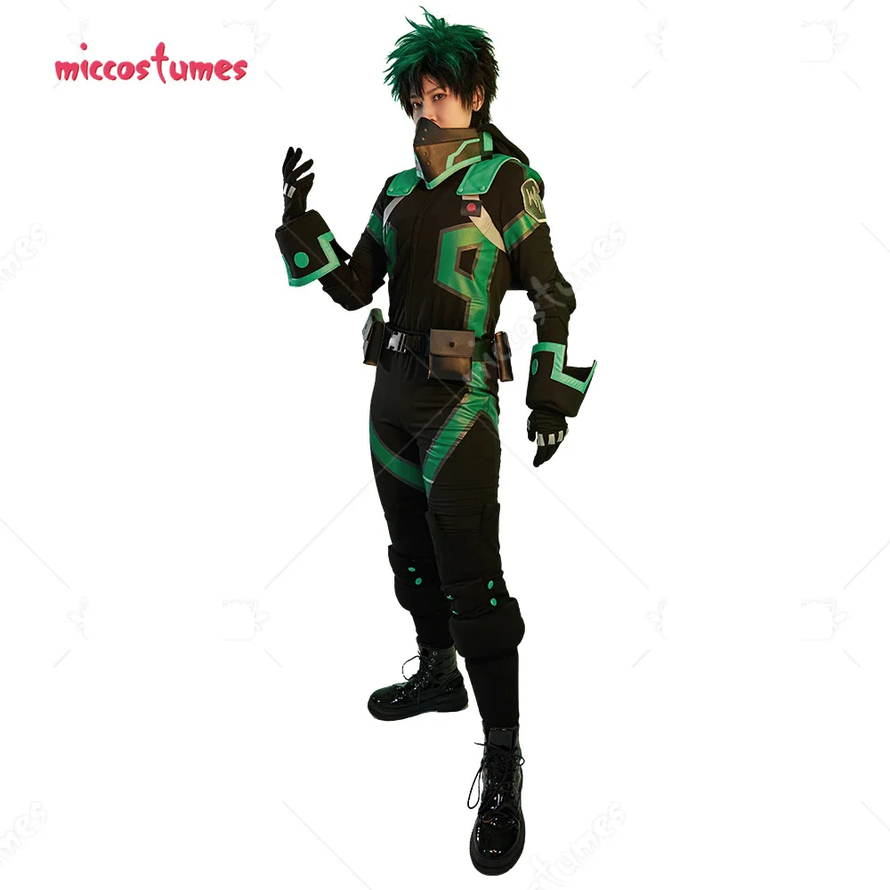 Unisex Anime Green Cosplay Costume Battle Suit Fighting Suit for Halloween Cosplay Costume