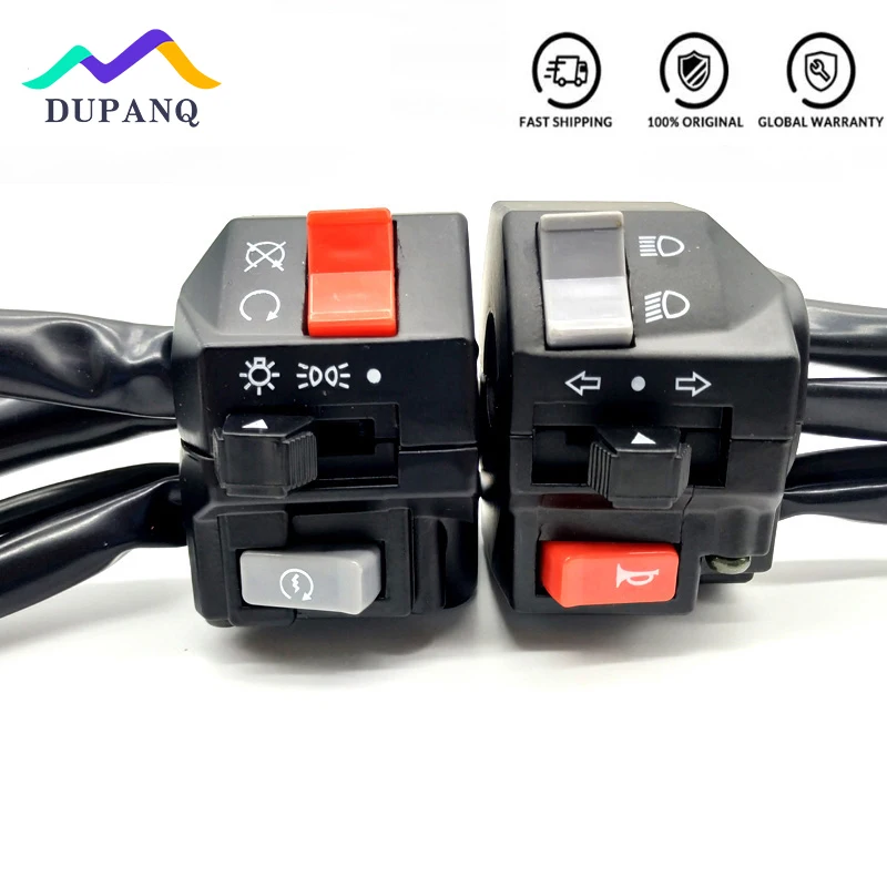 Motorcycle Switches Motorbike Horn Button Turn Signal Electric Fog Lamp Light Start Handlebar Controller Switch