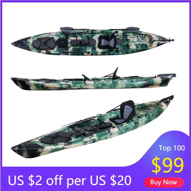 Dace Pro Angler 4m Non‑Inflatable Pedal Kayak Seat Waterproof Single‑Seat For Sea Surfing Water Sports