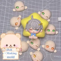 Ultralight Clay Q Version Cartoon Doll Body Face Silicone Mold DIY Ceramic Doll Polymer Clay Animation Character Production Tool
