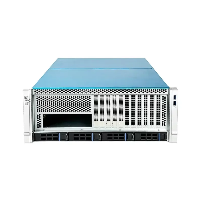 4U Rack Server Chassis for 8GPU 10GPU RTX 3090 4090 Graphics Card Deep Learning AI Rendering Mining Barebone Case